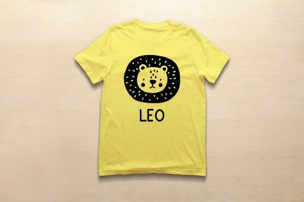 Yellow T Shirt – Any Design – Age 1-2 Years