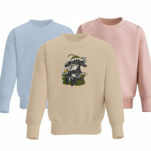 Bunny Bonnet Children’s Embroidered Sweatshirt