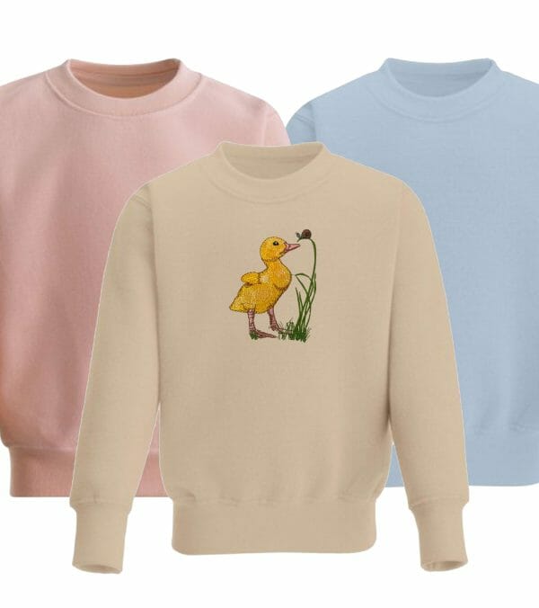 Curious Duckling Children’s Embroidered Sweatshirt