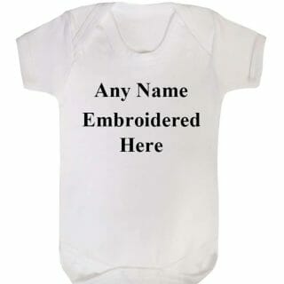 Personalised Embroidered Name Baby Vest